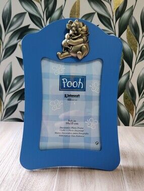 Vintage Disney Winnie the Pooh Blue Photo Frame 6.5x8.5
